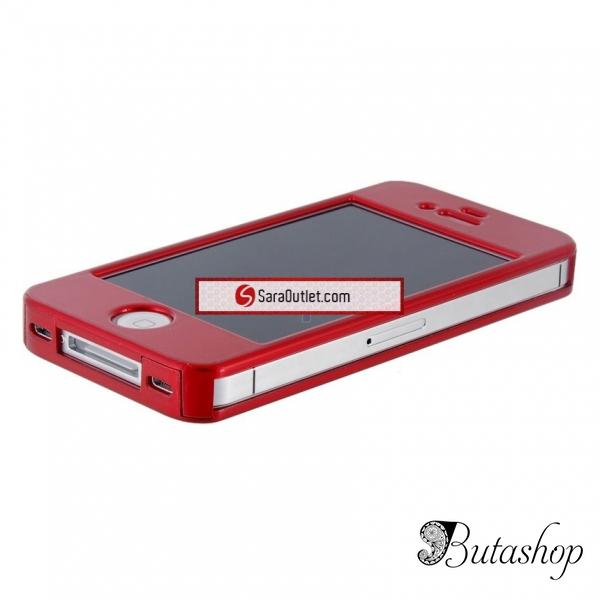 РАСПРОДАЖА! Plastic Flip Case for iPhone 4/ 4S (Red) - butashop.com