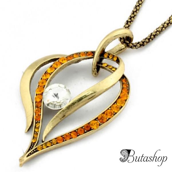 Изящное ожерелье со стразами - butashop.com