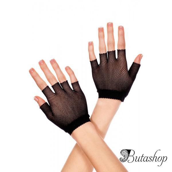 Короткие рукавички с открытыми пальчиками - butashop.com