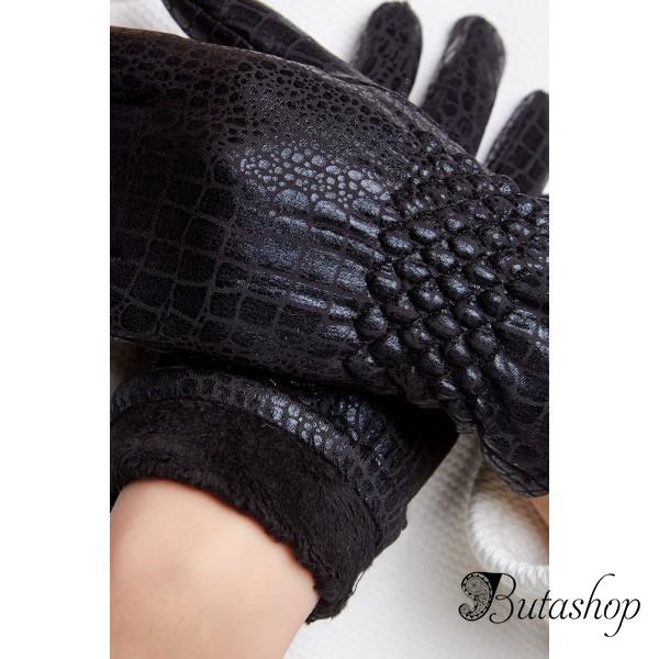 РАСПРОДАЖА! Перчатки стильные женские черные - butashop.com