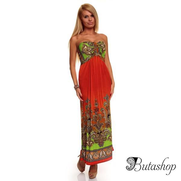 РАСПРОДАЖА! Летнее оранжевое платье - butashop.com