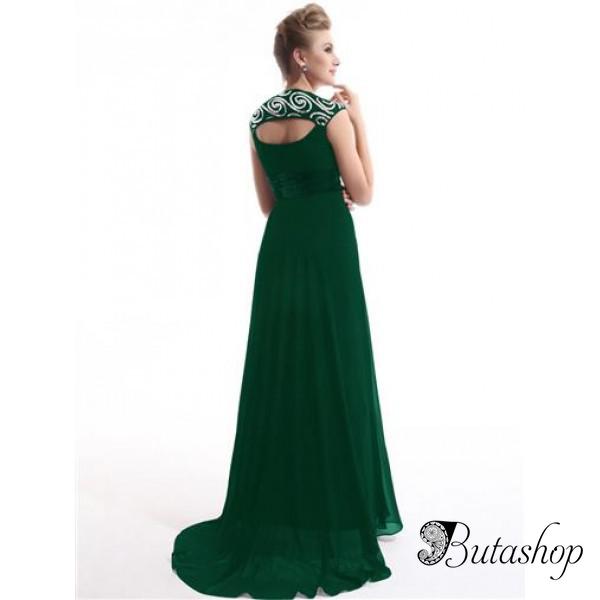 РАСПРОДАЖА! Зеленое платье с мерцающими пайетками - butashop.com