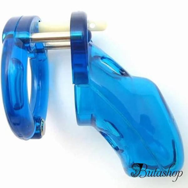 Синее мужское устройство целомудрия CB-3000 - butashop.com