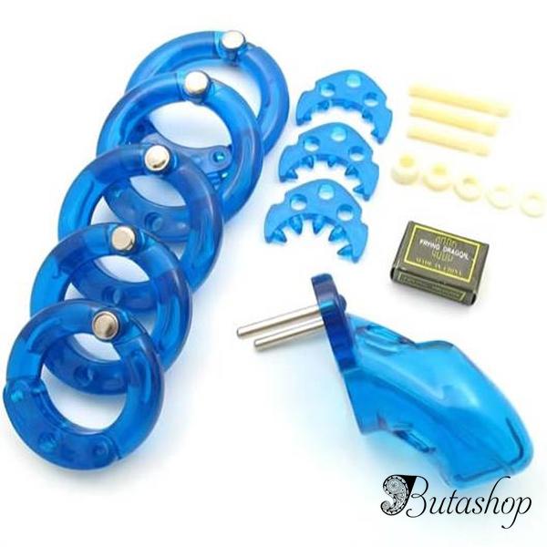 Синее мужское устройство целомудрия CB-3000 - butashop.com