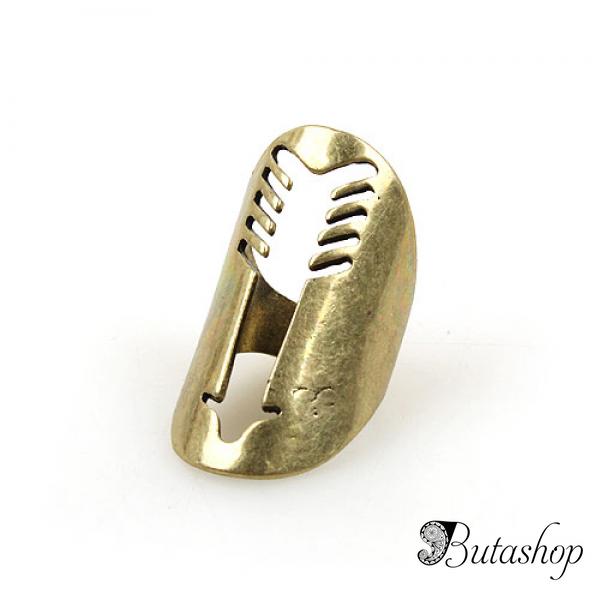 Стильное металлическое кольцо с вырезом - butashop.com