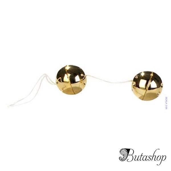 Вагинальные шарики золотистого цвета - butashop.com