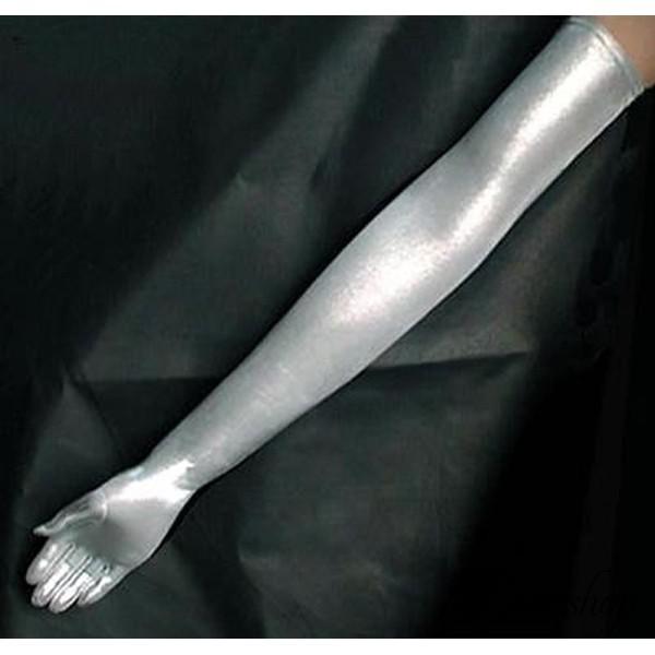 Серебряные длинные перчатки - butashop.com