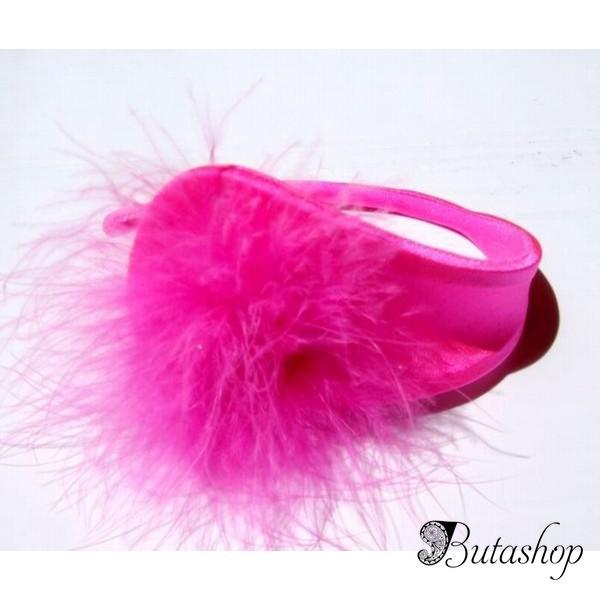 РАСПРОДАЖА! Розовые женские C-стринги с пушком - butashop.com