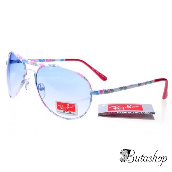 РАСПРОДАЖА! Солнцезащитные  очки Ray-Ban голубого цвета - butashop.com
