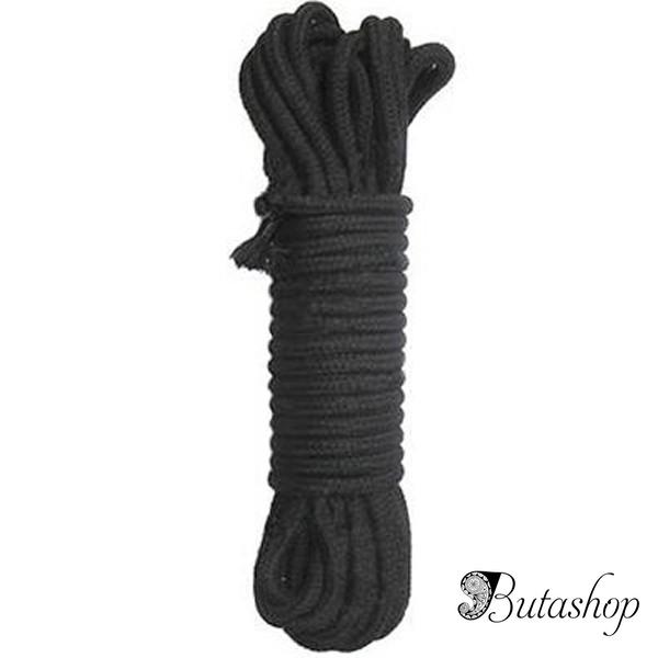 Черные хлопковые веревки для БДСМ-игр - butashop.com