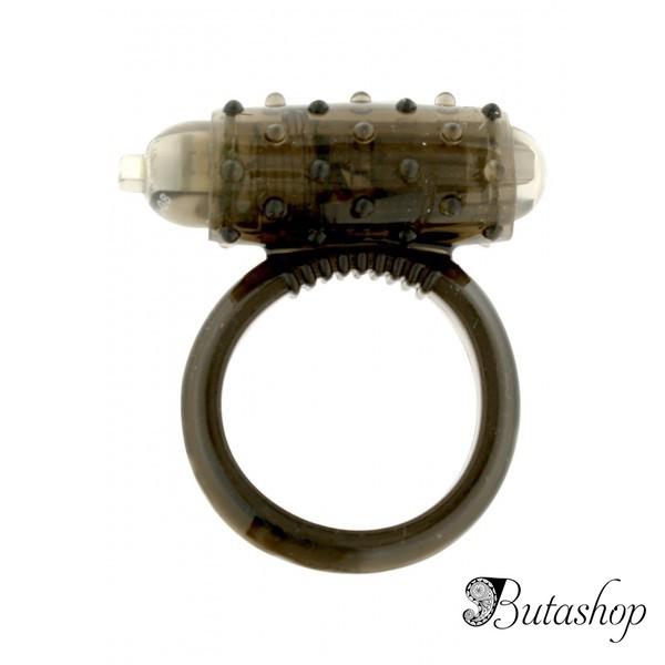 РАСПРОДАЖА! Вибрационное кольцо черного цвета из упругого силикона - butashop.com