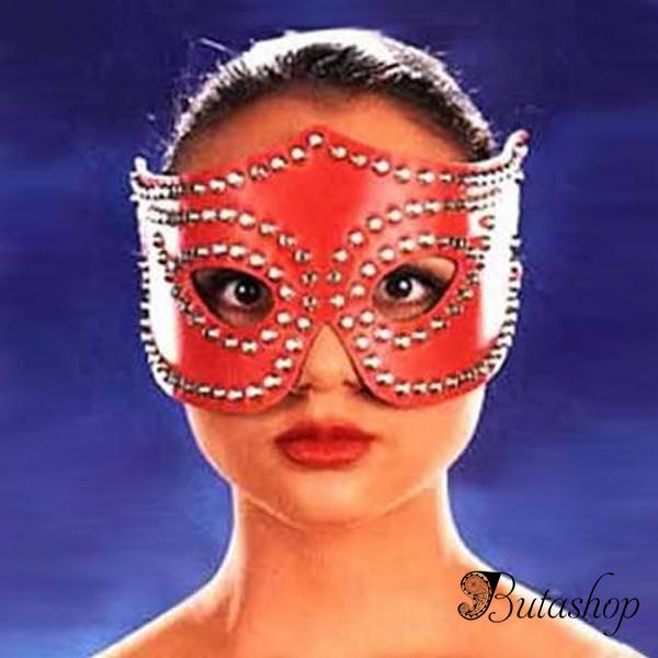 Красная карнавальная маска - butashop.com