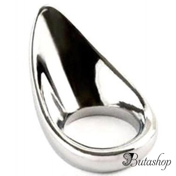 Хромированое кольцо на пенис - M - butashop.com