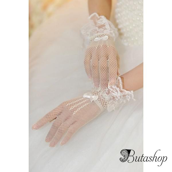 Очаровательные белые перчатки - butashop.com
