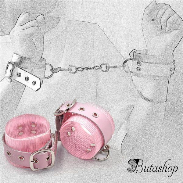 Розовые наручники на цепочке - butashop.com