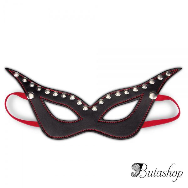 Кожаная карнавальная маска - butashop.com