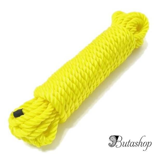 Желтые шелковые веревки для БДСМ-игр - butashop.com