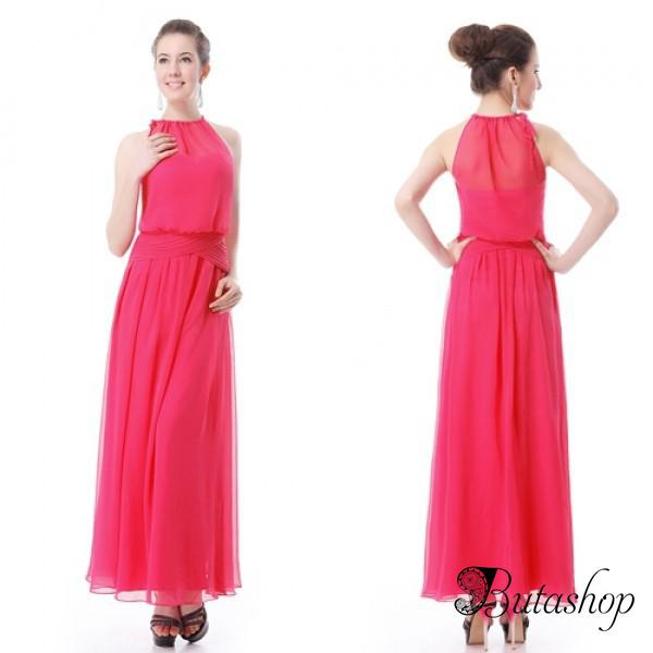 РАСПРОДАЖА! Розовое легкое платье без рукавов - butashop.com