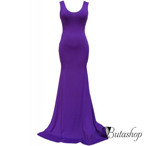 Вечернее длинное платье фиолетовое - butashop.com