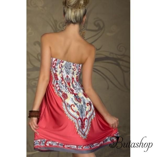 РАСПРОДАЖА! Летнее кораловое платье - butashop.com