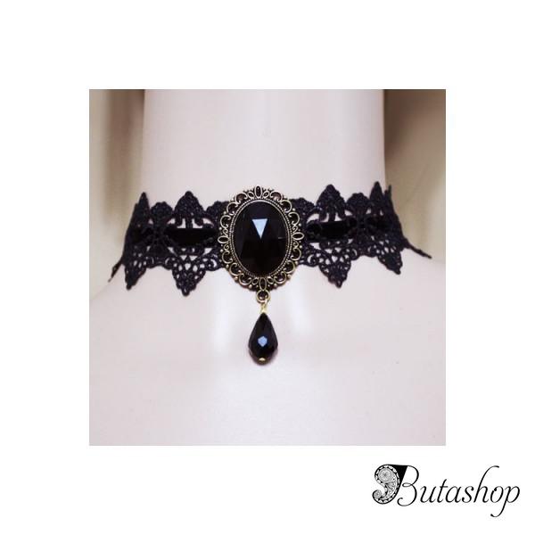Готическое ожерелье черного цвета - butashop.com