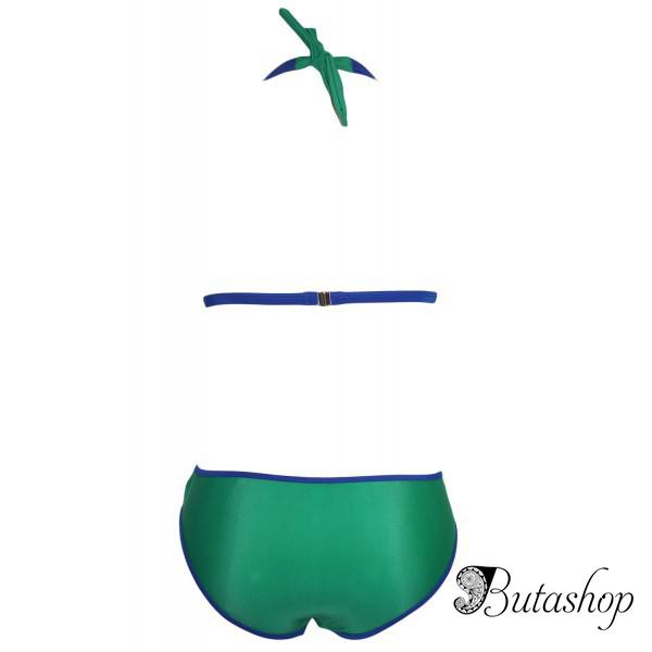 Раздельный зеленый купальник-бикини - butashop.com