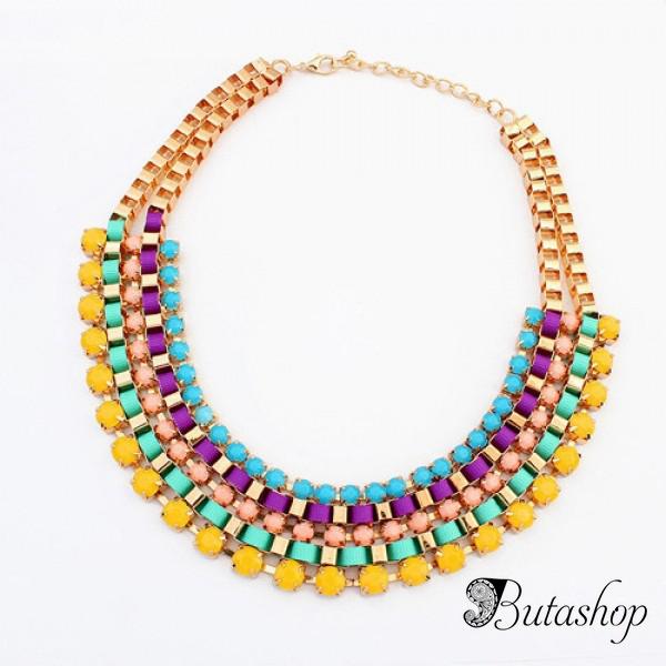 РАСПРОДАЖА! Разноцветное ожерелье - butashop.com