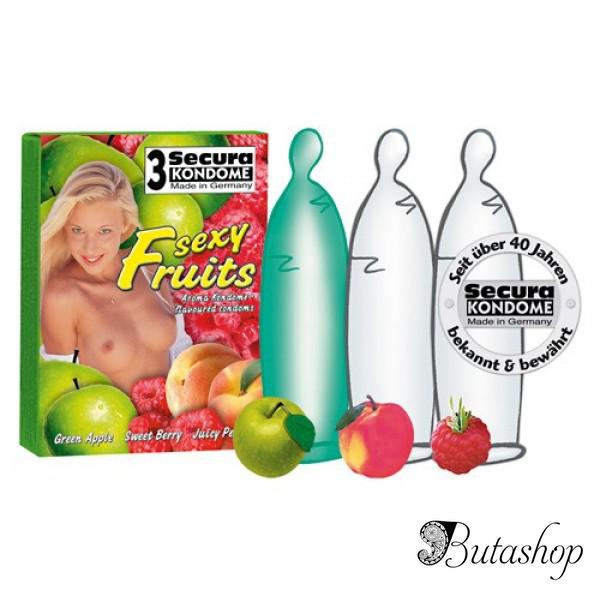 Цветные презервативы с ароматами фруктов SECURA SEXY FRUITS 3 - butashop.com
