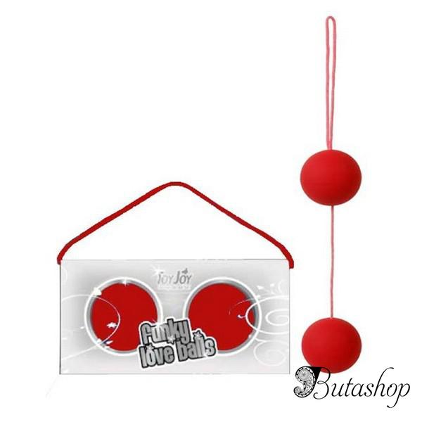 Вагинальные шарики FUNKY LOVE BALLS (розовые) - butashop.com
