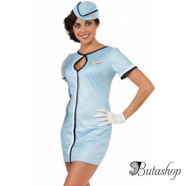 Голубой костюм стюардессы - butashop.com