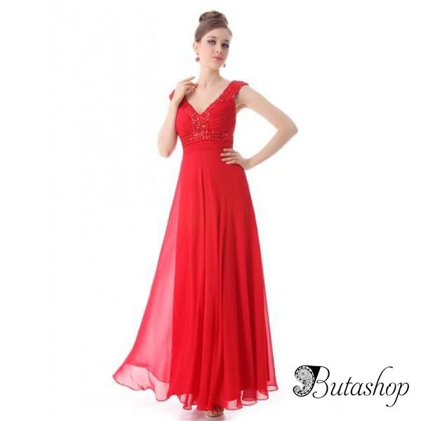 РАСПРОДАЖА! Элегантное платье с мерцающими стразами - butashop.com
