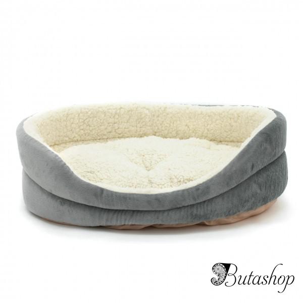 РАСПРОДАЖА! Лежак для собак овальный серый - butashop.com