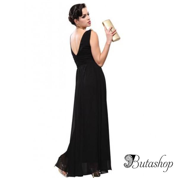 РАСПРОДАЖА! Вечернее платье с завышенной талией черное - butashop.com