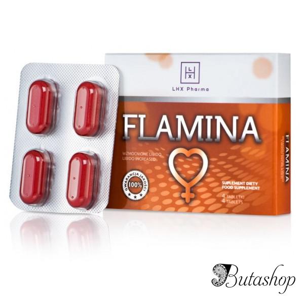 РАСПРОДАЖА! LHX Возбуждающие таблетки для женщин Flamina 4шт - butashop.com