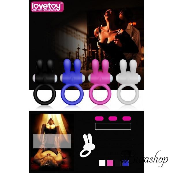 Розовое эрекционное кольцо с вибрацией Power Clit Cockring Rabbit - butashop.com