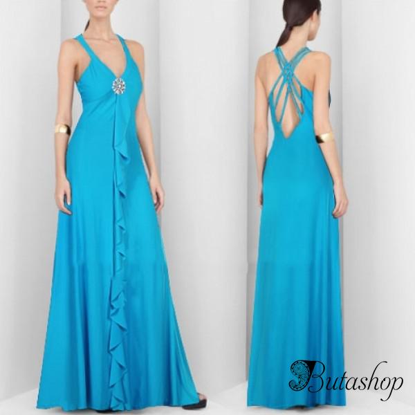 РАСПРОДАЖА! Элегантное голубое платье - butashop.com