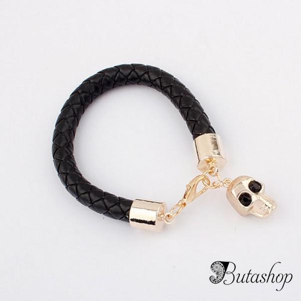 РАСПРОДАЖА! Черный браслет с черепом - butashop.com