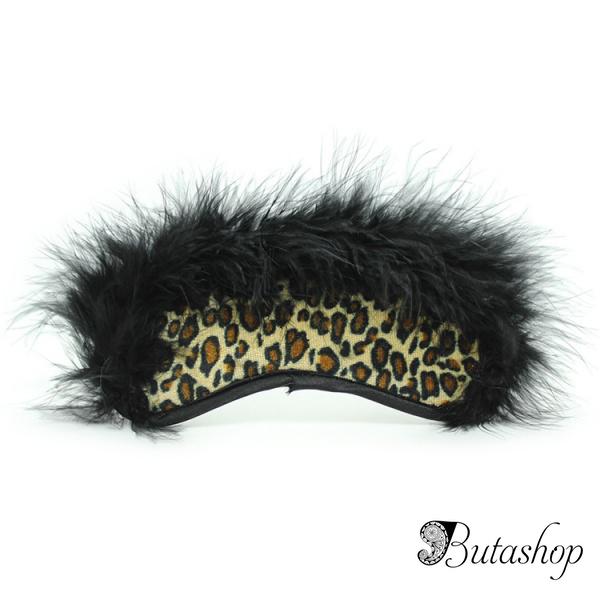 Леопардовая маска с пушком - butashop.com