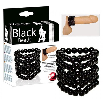 Насадка на пенис Black Beads - butashop.com