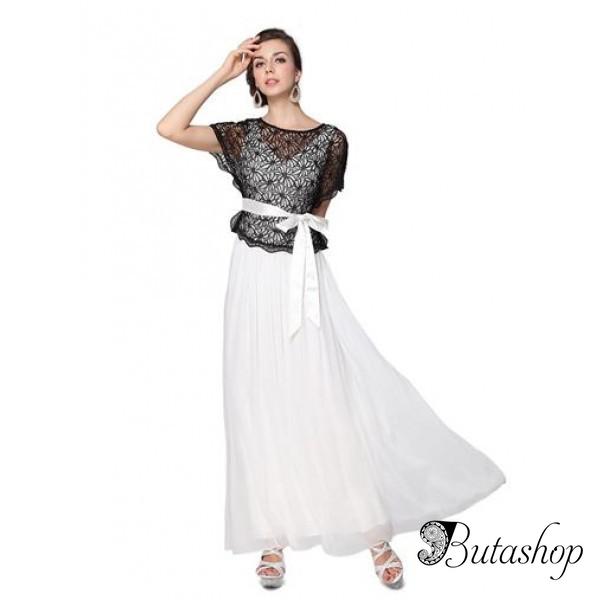 РАСПРОДАЖА! Черно-белое вечернее платье - butashop.com