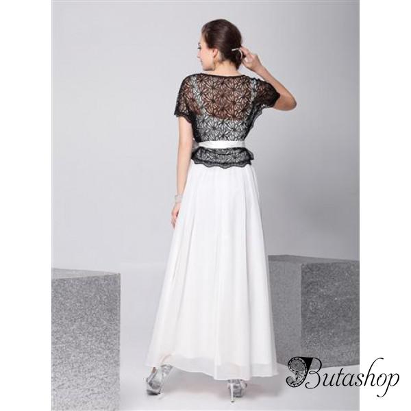 РАСПРОДАЖА! Черно-белое вечернее платье - butashop.com