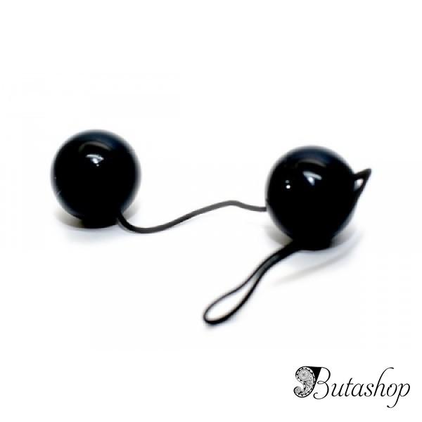 Вагинальные шарики Duotone черного цвета - butashop.com