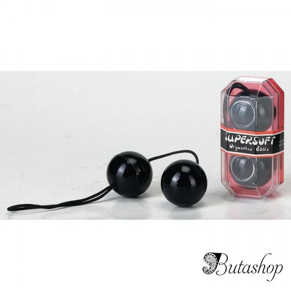 Вагинальные шарики Duotone черного цвета - butashop.com