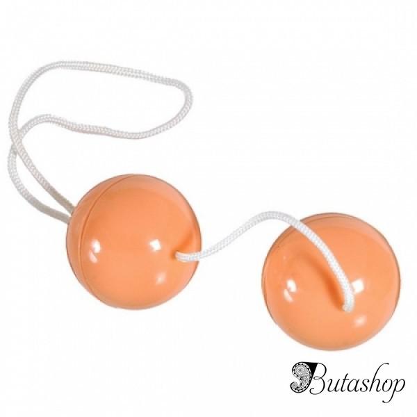 Вагинальные шарики Duoballs Soft телесного цвета - butashop.com