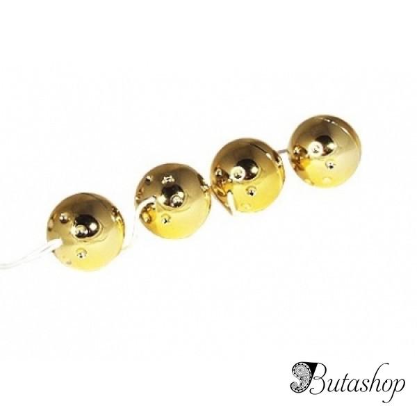 Вагинальные шарики 4 Gold Vibro Balls - butashop.com