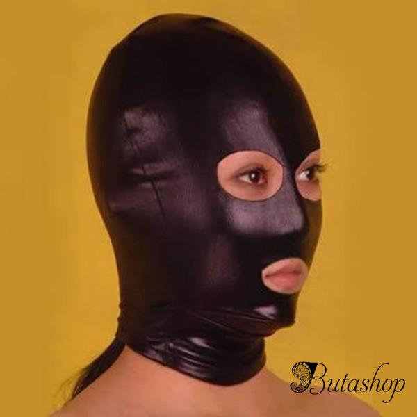 Черная виниловая маска с вырезами - butashop.com