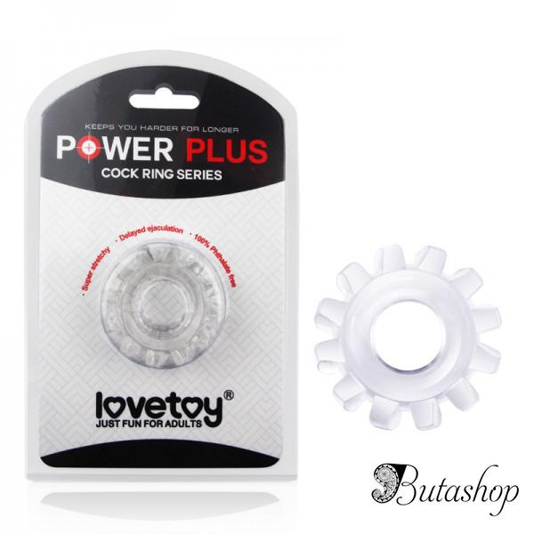 Прозрачное эрекционное кольцо Power Plus - butashop.com