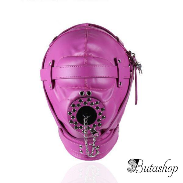 Фиолетовая полностью закрытая бдсм маска - butashop.com