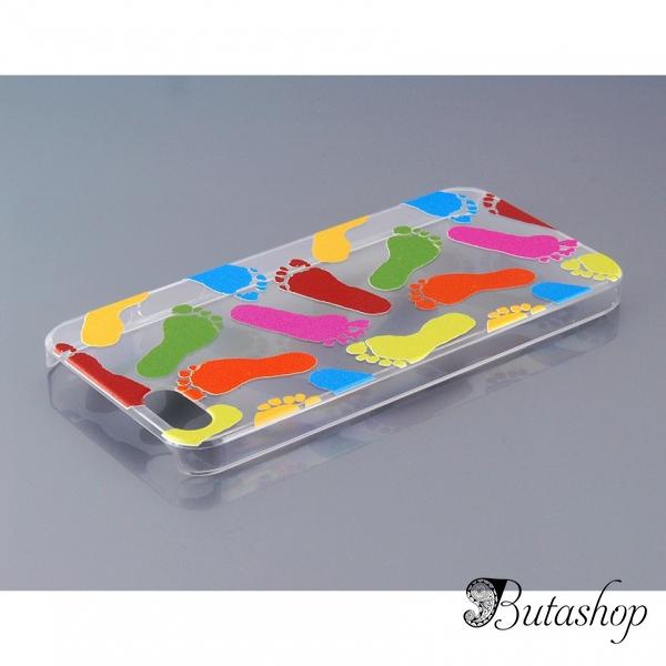 РАСПРОДАЖА! NEWTONS 3D Footprint Pattern Protective Case for iPhone 5 - butashop.com