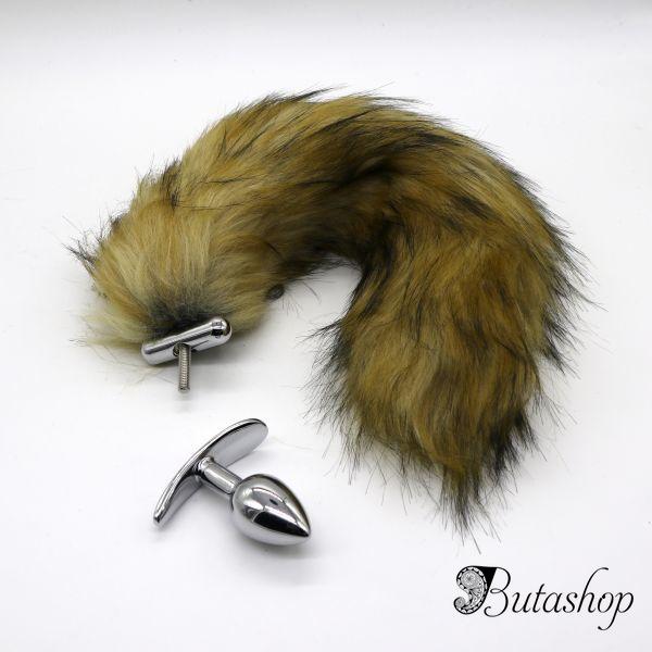 Deformable Fox Tail Metal Anal Plug - butashop.com